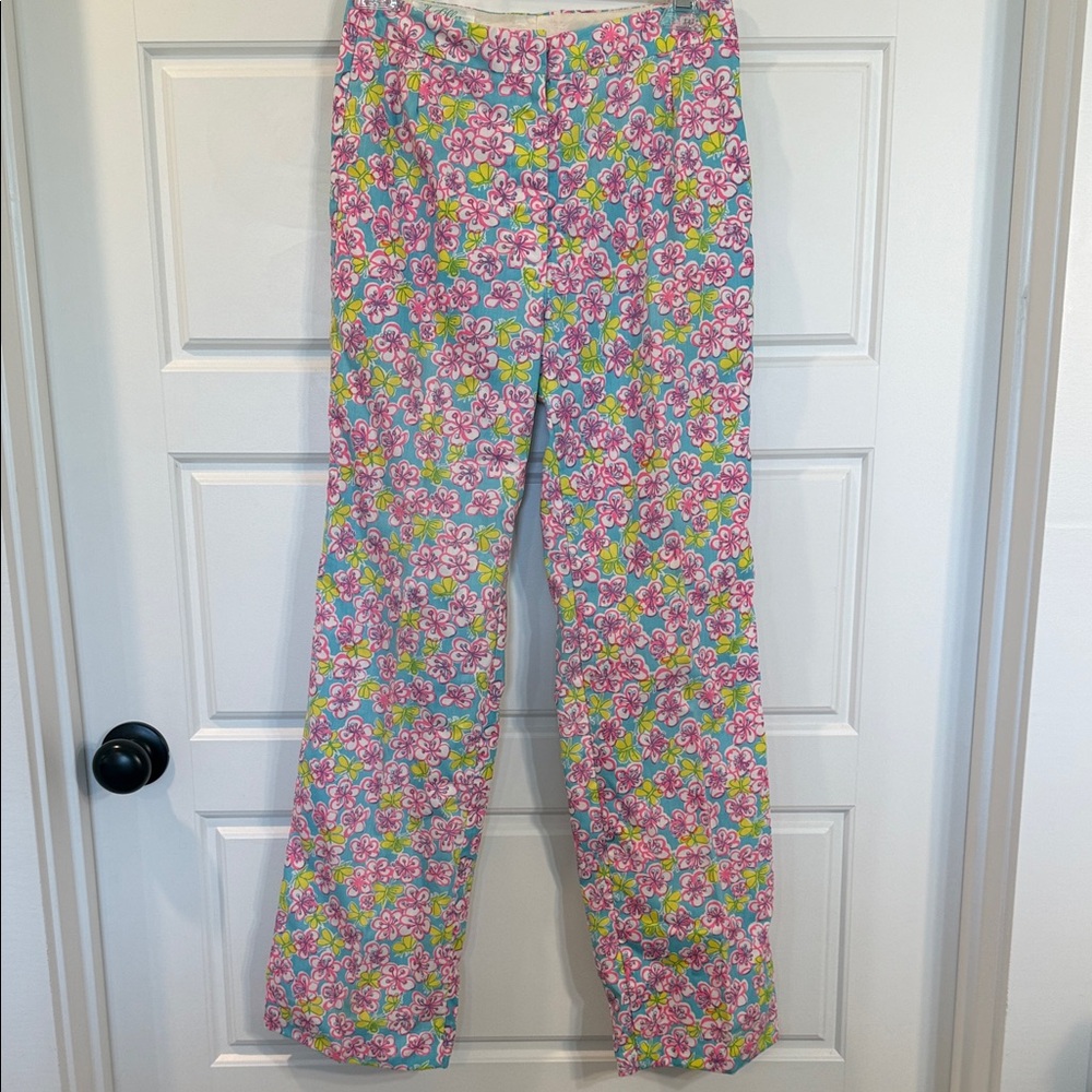 Vintage 1970’s Lilly Pulitzer floral/butterfly pants size 4